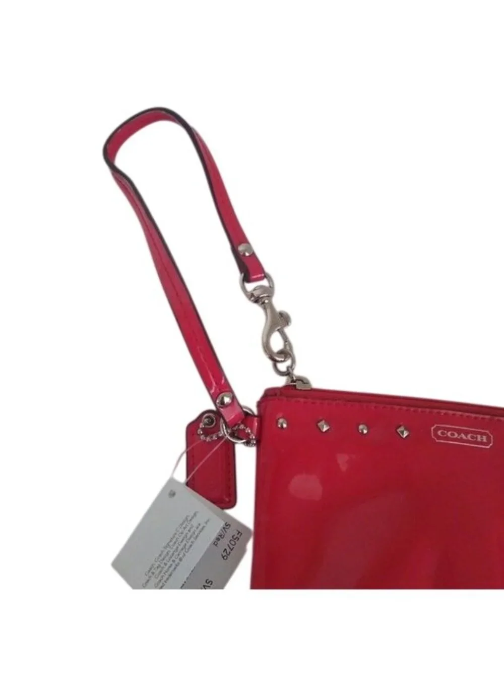 Coach F50729 Studded Liquid Gloss Small Wristlet